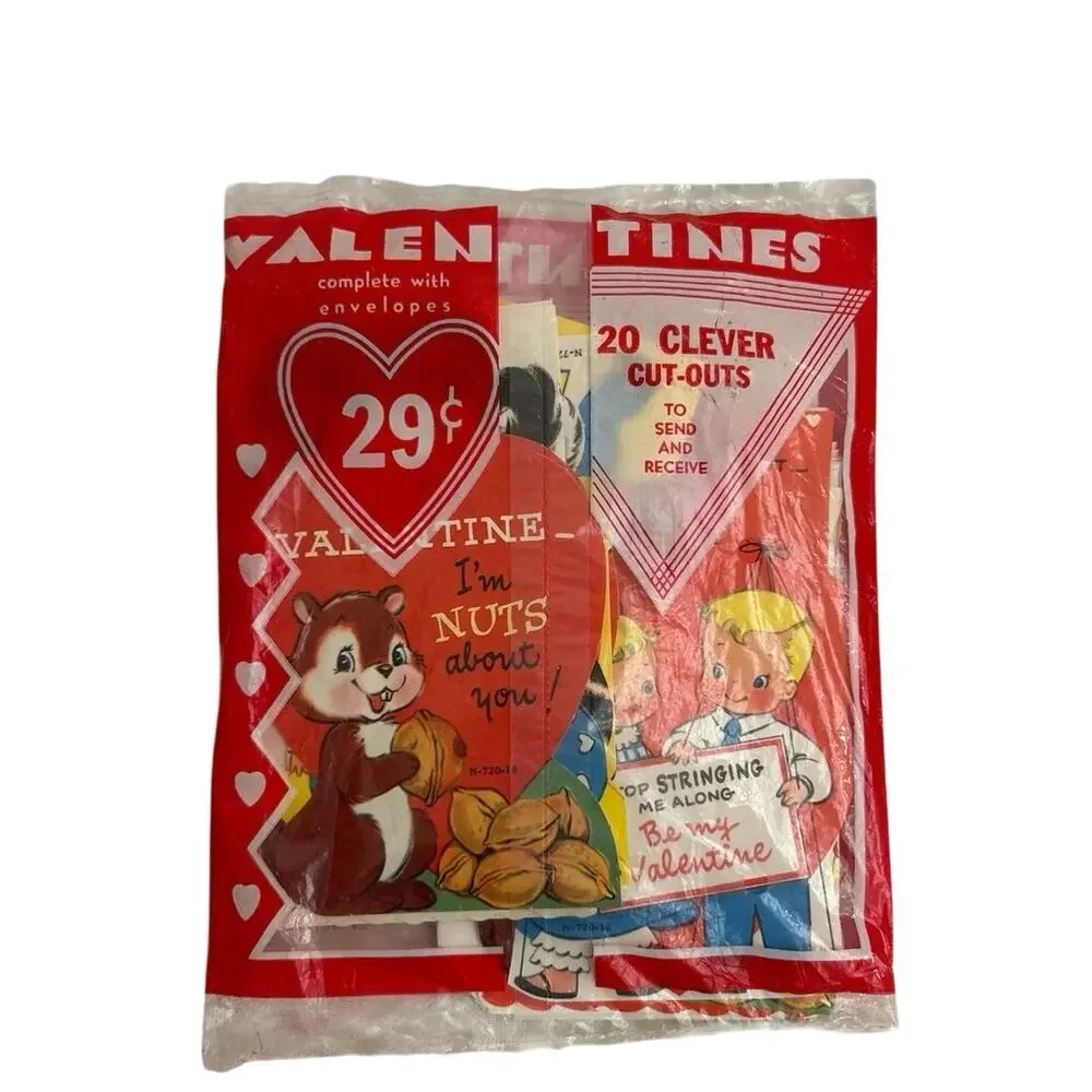1950’s-1960’s 20 Clever Cut-Outs Valentines Card Unopened Original Packaging NOS